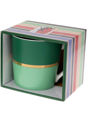 Кружка фарфоровая "Джайв" 390мл, зеленый с мятным, в подарочной упаковке Bona (372175904)