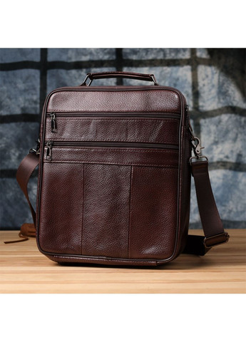Сумка планшет через плечо мужская из натуральной кожи для телефона и для документов средняя Коричневый 38236 Vintage (355245188)