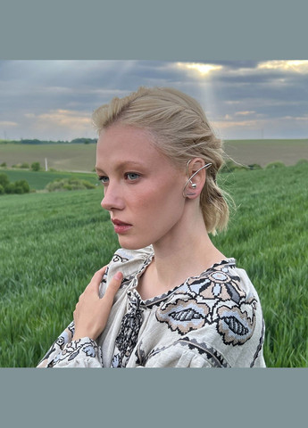 Серебряная серьга каффа Космос 123235 Oniks (290147855)