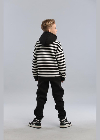 Черный демисезонный костюм подростковый на флисе брючный IRmAS оверсайз