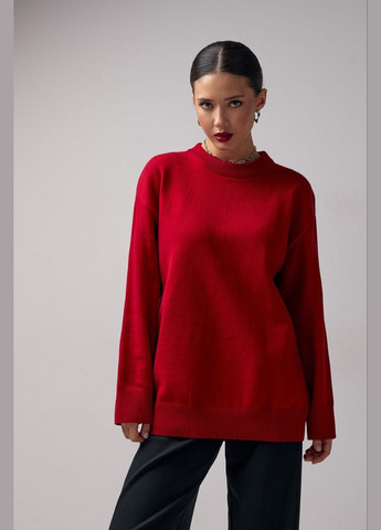 Красный демисезонный джемпер кофта из хлопковой пряжи. Triko Bakh