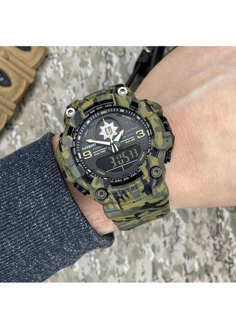 Часы наручные 001CMGRPO Полиция зеленый камуфляж для мужчин водонепроницаемые спортивные ProDobro (367266041)