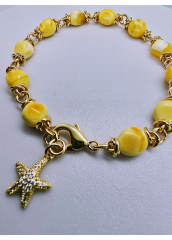 Браслет 3368 з натурального пейзажного бурштину MINOV (363040221)