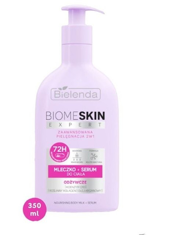 Живильне молочко-сироватка для тіла Biome Skin Expert Nourishing Body Milk + Serum 350ml (1453740-33242963) Bielenda (368625590)