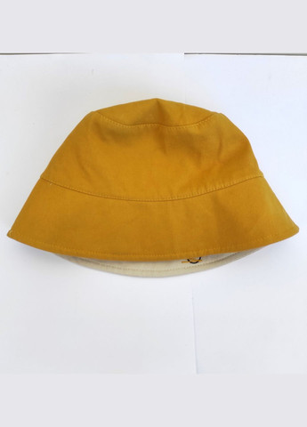 Котоновая Панама Летняя Двухсторонняя 100% Хлопок Базовая Черная Желтая Панамка Унисекс 54-56 см No Brand (339066220)