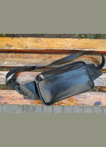 Сумка мужская на пояс через плечо из натуральной кожи маленькая Черный 35286 TARWA (333594244)