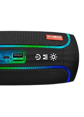Портативна колонка Bluetooth з LED підсвічуванням TG288, акумуляторна колонка для музики. Колір: чорний No Brand (359474702)