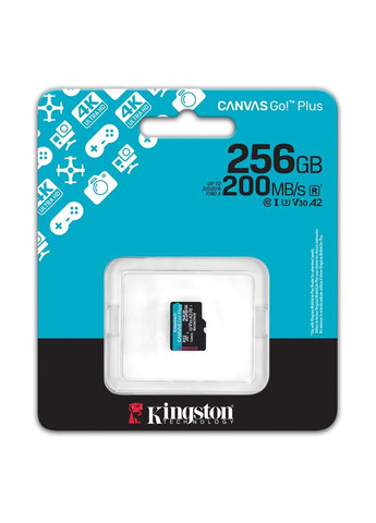 Карта пам`яті MicroSDXC 256GB UHS-I/U3 Class 10 Canvas Go! Plus R200/W160MB/s (SDCG4/256GBSP) Kingston (336953056)