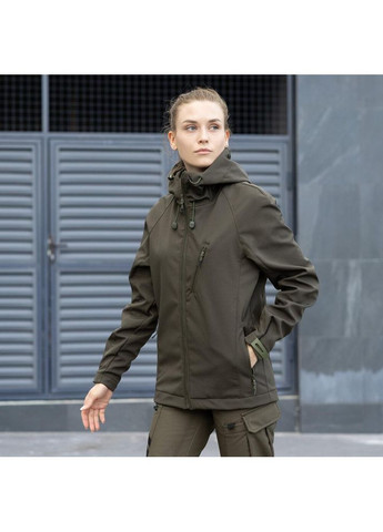 Армійська жіноча куртка SoftShell весна/осінь хакі No Brand (360890477)