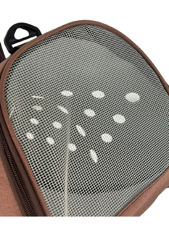 Сумка переноска с плечевым ремнем для перевозки транспортировки животных кошек собак 48x26x25 см (481072-Prob) Коричневая Unbranded (352683279)