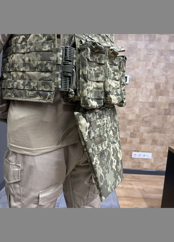 Підсумок з балістичним пакетом 1 класу, фартух напашник для плитоноски, розмір, Піксель, Cordura 1000D Добронь (362601491)