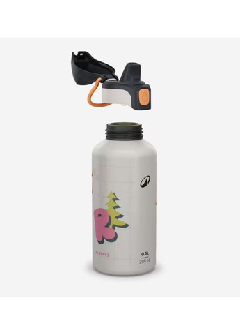 Детская Алюминиевая Фляга для Туризма/Походов 600мл с Крышкой Серый Quechua (363823365)