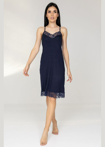 Синій демісезонний нічна сорочка мереживна нс1200 синій MiaNaGreen