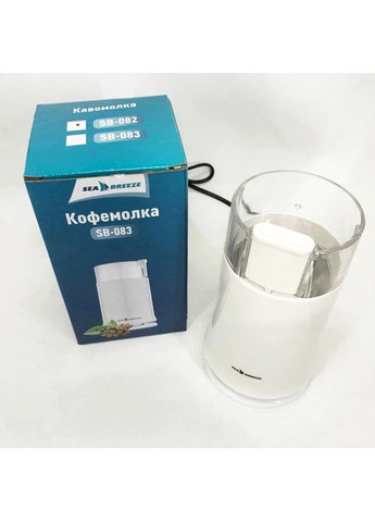 Кавомолка SeaBreeze SB-083 машинка для помелу кави маленька 60 г нержавіюча сталь 200 Вт Білий No Brand (370606683)