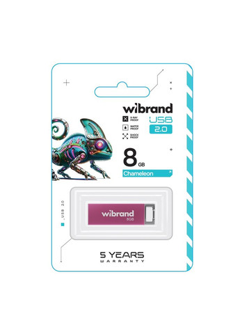 USB Flash USB 2.0 Chameleon 8Gb Pink Wibrand (301471448)