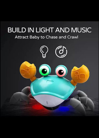 Детская интерактивная игрушка Танцующий краб на аккумуляторе, со звуковыми эффектами Green зеленый UKC (301536686)