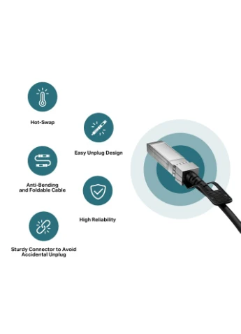 Кабель Direct Attach SFP+ Cable for_10 Gigabit connections Up to 3m TP-Link (315141999)
