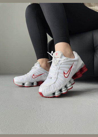 Кроссовки женские и мужские Nike Shox TL White Red Grey | Найк Шокс ТЛ белые No Brand белые демисезоны (339775742)