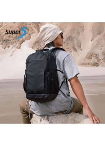 Рюкзак міський для ноутбука 15,6" на два відділення місткий водовідштовхуючий чорний Super Five (349821690)