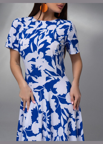 Синя повсякденний сукні ISSA PLUS з квітковим принтом