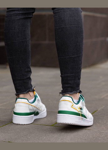 Цветные всесезонные кроссовки Vakko Adidas Forum 84 Low White Green