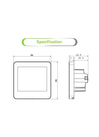 Терморегулятор сенсорний з Wi-Fi Oshland М2 для водяної/електричної теплої підлоги сумісний з TUYA "Розумний дім" Білий ECHO (349844342)