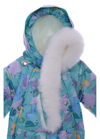 Комбінезон Трансформер на холлофайбері з принтом Совачок Євро м'ятний 92 см (36329) BABYKROHA (315423963)