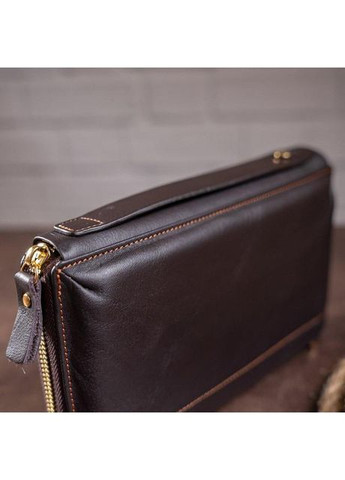 Сумка клатч на руку для телефона и для документов мужская из натуральной кожи маленькая Коричневый 37425 Vintage (352527476)