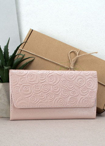 Подарочный женский набор №91: кошелек Leona + обложка на паспорт (розовые цветы) HandyCover (283323787)
