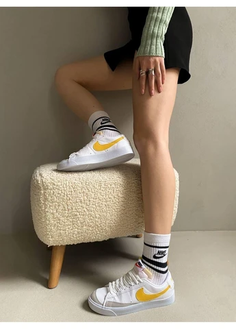 Желтые демисезонные кроссовки мужские nike blazer low yellow найк блейзер жёлтые No Brand