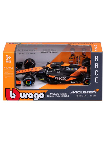 Автомодель MCLAREN F1 MCL38 (2024) 18-38214 масштаб 1:43 Bburago (363174799)