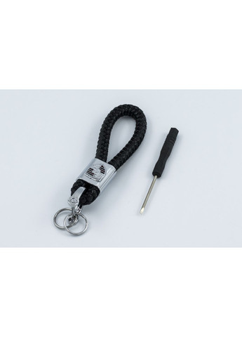 Брелок для авто ключів (Порше) шкіряний плетений (чорний) Porsche (360949400)
