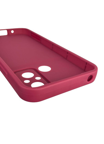 Чехол силиконовый Soft Touch с 3D принтом Майнкрафт для Poco C55 бордовый (Полная защита камеры) Xiaomi (373424967)