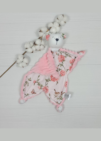 Набір для новонародженого: пелюшка, подушка і іграшки a.l.babybox Зайчики в трояндах Рожевий No Brand (308752133)