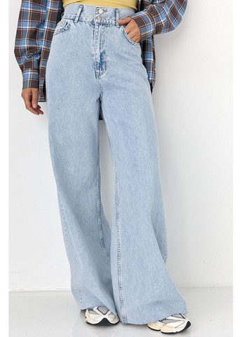 Женские джинсы Palazzo с высокой талией Lurex - (348813487)