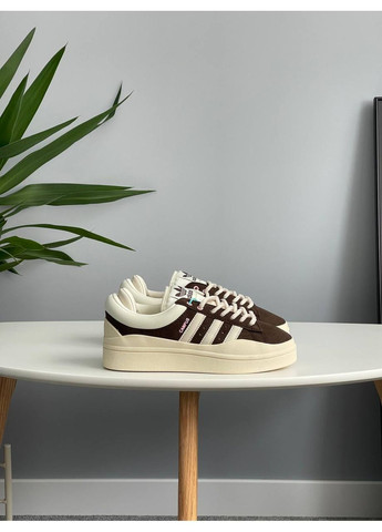 Кросівки жіночі Adidas Campus x Bad Bunny Brown Beige | Адідас Кампус Бед Банні коричневі No Brand коричневі демісезони (360755608)