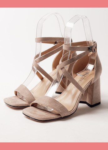 Босоніжки на підборах Aifоrmaria бежеві замша Aiformaria (328920868)