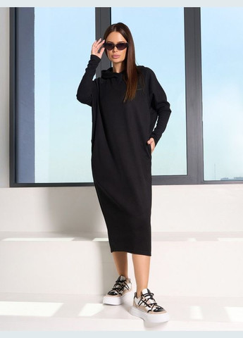 Чорна сукня 14825 чорна ISSA PLUS однотонна