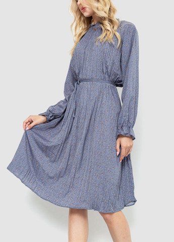 Синя святковий сукня вільного крою шифонова Ager з малюнком