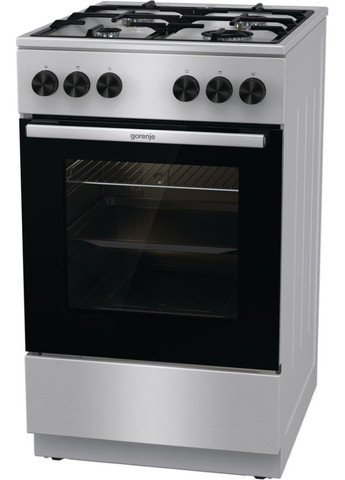 Плита GG5A11XF газова, 70л, 50x60см, чавун, нерж Gorenje (361965905)