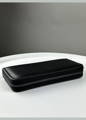 Шкіряний клатч-гаманець із натуральної гладкої шкіри SV002 (чорний) No Brand (293246978)