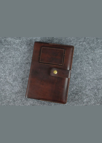 Кожаная обложка для блокнота А5 Дизайн №4, натуральная кожа итальянский Краст, цвет Вишня Berty (299397031)