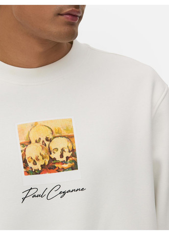 Молочний світшот фліс,молочний з принтом, Primark (368157611)