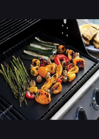 Тефлоновий килимок з антипригарним покриттям для гриля BBQ grill sheet 33x40 см чорний (2104618536) No Brand (331184005)