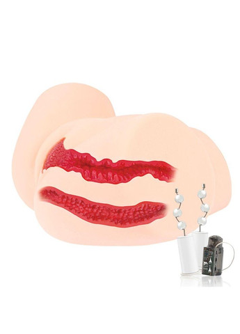 Мастурбатор-полутор Kokos Samanda 2WayPlus с функцией массажа и вибрацией, два входа: вагина и попка No Brand (366878011)