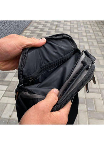 Чоловіча сумка через плече барсетка месенджер сірий колір JP (362558981)