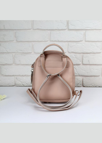 Городской рюкзак трансформер кожаный с брелоком Бежевый No Brand (297863327)