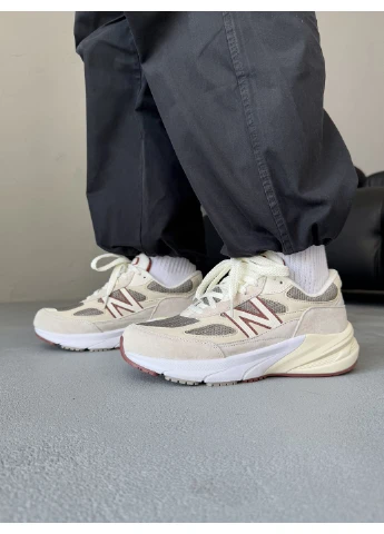КРОСІВКИ ЖІНОЧІ NEW BALANCE NEW BALANE 990V6 X LORO PIANA BEIGE/BORDO НЬЮ БЕЛАНС 990В6 БЕЖЕВІ No Brand бежеві демісезони (391016937)