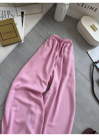 Штани льон широкі на резинці пояс та низ Україна (351260583)