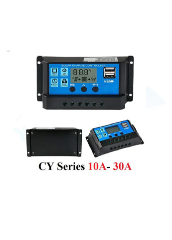 Контроллер заряда солнечных панелей 30А 12/24В ЖК-дисплей USB, ШИМ-контроллер PWM - solar charge controller (5002427) Clefers (300854176)